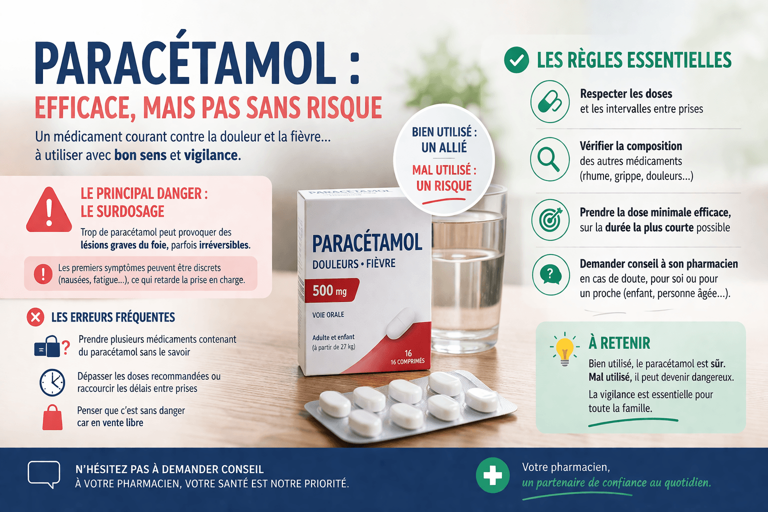 Paracétamol : les dangers d'un mauvais usage